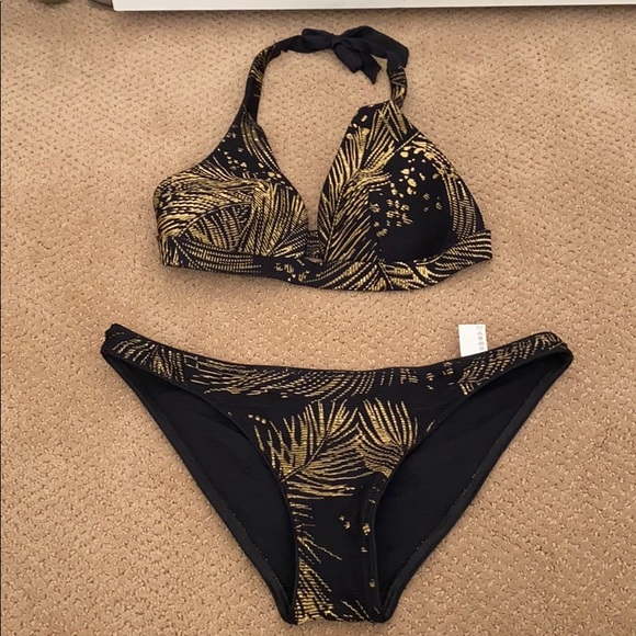 huit8 Swim Huit 8 Black And Gold Bikini Poshmark